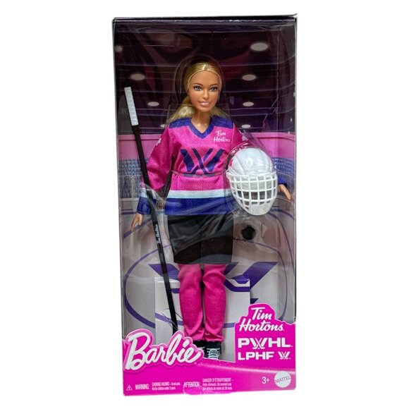 Tim Hortons PWHL Barbie Hockey Player Doll Lot 2 Blonde and Brunette 2025 New - Picture 5 of 8